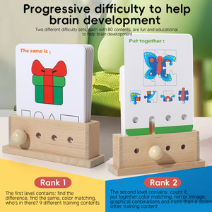 Logica di legno chiave illuminazione Puzzle formazione problema di risoluzione dello sviluppo del cervello 3-6 età giocattolo per i bambini - Product Image 6