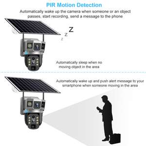 3 Screen <strong>10</strong> <strong>X</strong> ZOOM 8W Battery Solar Panel Solar <strong>Camera</strong> 4G Sim Card Outdoor System 4mp Outdoor Wifi Security <strong>Camera</strong> OEM ODM - Product Image 6