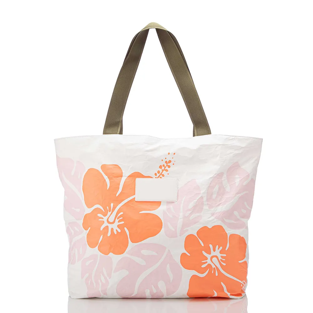 Eco Friendly pieghevole Beach Tyvek Aloha Collection Design Floral Bolso Tote Bag borsa a tracolla impermeabile Untearable Shopping