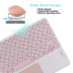 Teclado de sombrero redondo al por mayor, teclado flexible inalámbrico de dientes azules con panel táctil para tabletas y portátiles - Product Image 4