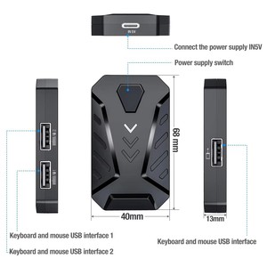 4 in 1 One Hand Gaming <strong>Keyboard</strong> and Mouse Backlight Wireless Blue-tooths Game Converter for <strong>Android</strong> IOS FPS Mobile Phone - Product Image 6