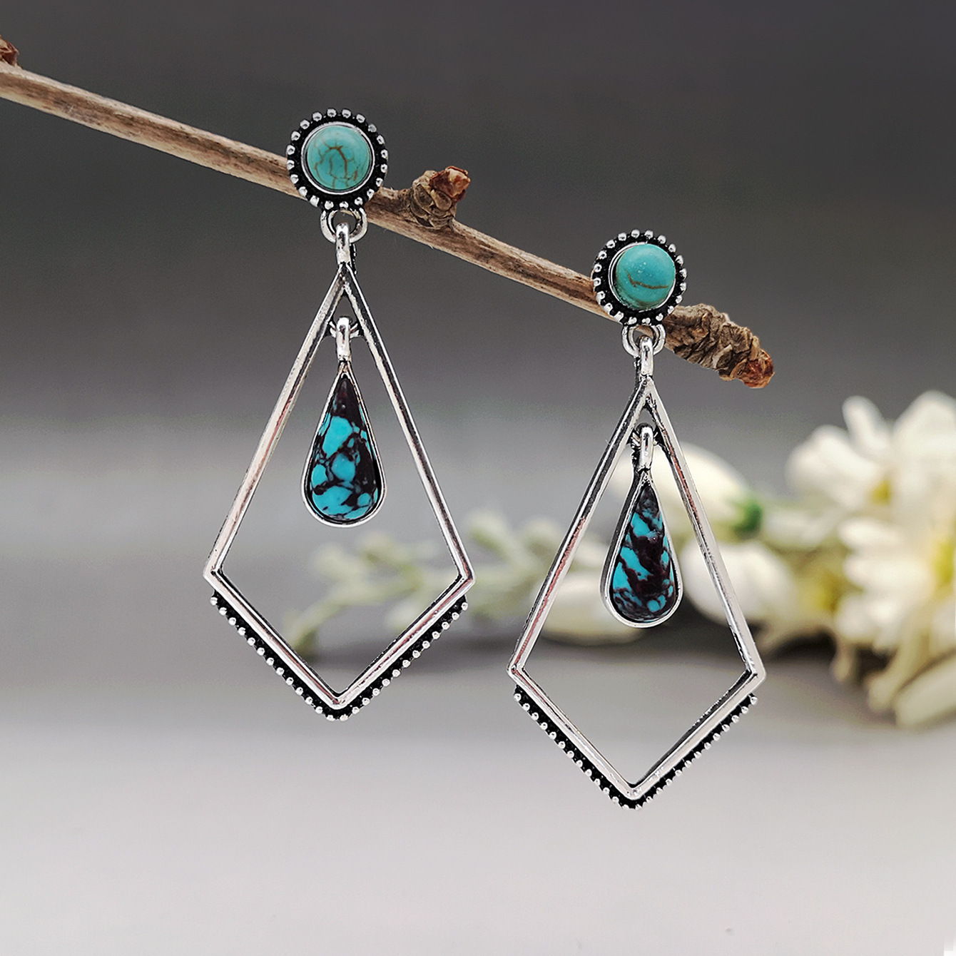 Ancient silver, turquoise