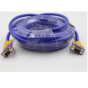เครื่องฉายภาพ TV 3 + 9 VGA ตัวผู้ไปยังตัวผู้,ความละเอียด50ม. จอ LCD HD สายข้อมูล VGA 12พินสำหรับพีซีพร้อมห่วงแม่เหล็กคู่ - Product Image 3