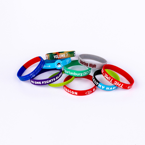 Dustproof Personalized Customized Text Silicone Rubber Bracelets Wristband for Events <strong>Gifts</strong> <strong>Fundraisers</strong> Awareness Motivation - Product Image 2