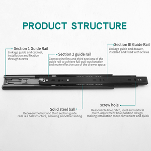 Atacado 1 Fold Hidráulica Soft Close Buffer Gaveta Slides para Móveis Hardware Amortecimento Gaveta Canal Runners Rails <span class=keywords><strong>Guide</strong></span>