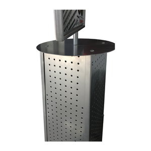 4-sided Steel <strong>Pegboard</strong> Double-side Logo on Top Tool Accessories square Hollow Tools <strong>Display</strong> Stand with <strong>Custom</strong> Hanging <strong>Hooks</strong> - Product Image 6