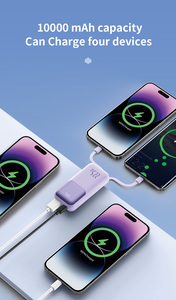 Portable Mini <strong>Power</strong> <strong>Bank</strong> 10000mah <strong>QC3.0</strong> PD 22.5W Fast Charging LED Digital Display Built in Cable <strong>Power</strong> <strong>Banks</strong> for iPhone 15 - Product Image 6