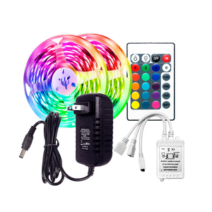 Заводская распродажа Dc12V RGB комплект светодиодных лент с 24 клавишами пульт дистанционного управления домашний Декор светодиодный контроллер 30 светодиодов 10 м Rgb Светодиодные полосы света - Product Image 1