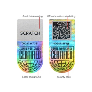 防水ビニールダイカット偽造防止ホログラムステッカー本物のセキュリティシーケンスコードと特別なボイドロゴラベル - Product Image 5