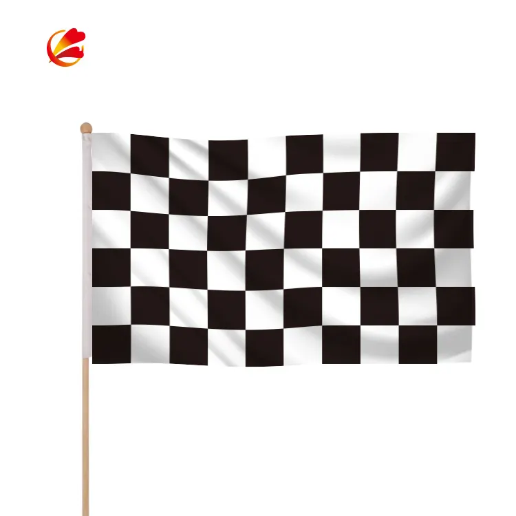 factory direct custom print racing checkered hand race car flags