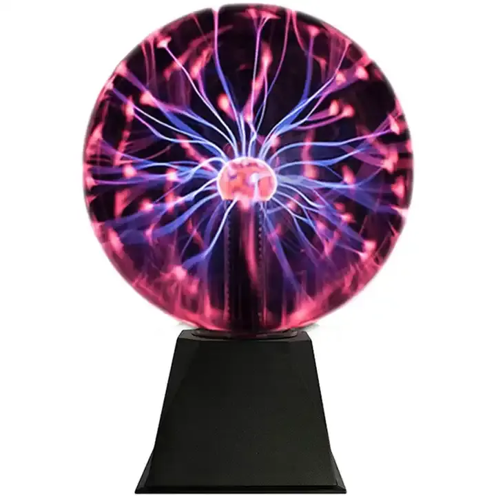โคมไฟลูกบอลพลาสม่าขนาด3-8นิ้วโคมไฟตั้งโต๊ะมหัศจรรย์โคมไฟกลางคืนเนบิวลาสายฟ้าฟาดแบบสัมผัสและไวต่อเสียง
