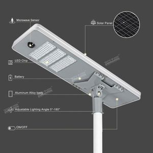 En iyi kalite akıllı endüstriyel güneş paneli pili 20w 40w 90w 1200w 200 watt 100 watt led güneş enerjili sokak ışığı ile dahili pil - Product Image 2