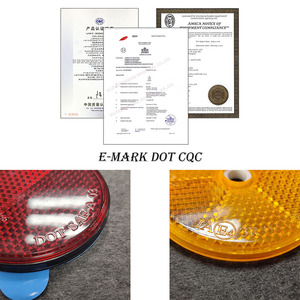 摩托车圆形塑料安全反射器的光贴纸反射器 - Product Image 4