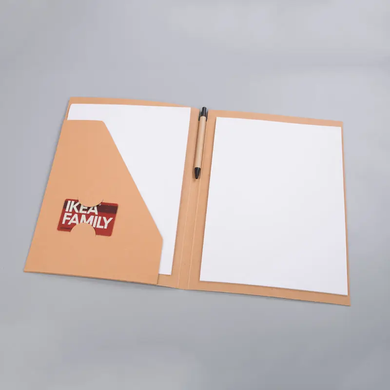 Bloc-notes en papier Kraft écologique, 50 pièces, nuancier personnalisable avec stylo, vente en gros