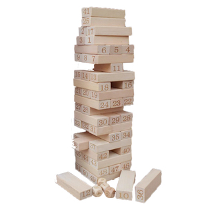 Bloques de construcción de torre de patrón 3D educativo, modelo de construcción DIY de madera de colores, juguete de madera - Product Image 5