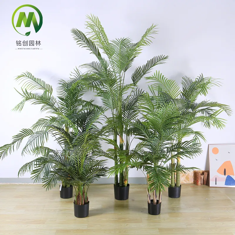 Atacado de palmeira artificial planta/palmeira de plástico/árvore artificial para decoração interior e exterior