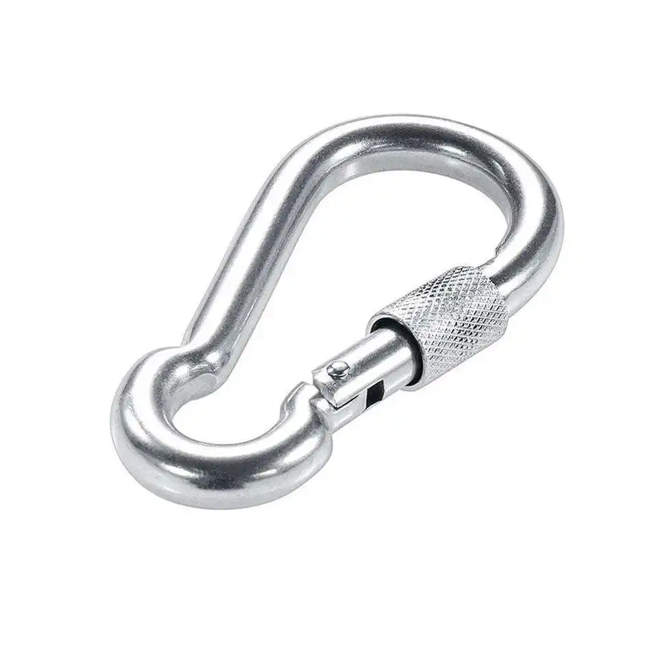 4kn Snap Hook Stainless Steel Hook Clip Locking Carabiners Stainless Steel Screw Lock