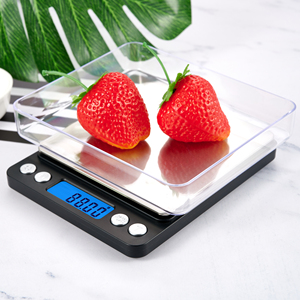 เครื่องชั่ง I2000สแตนเลสพร้อมจอแสดงผล LCD ขนาด0.1กรัม1กิโลกรัมความแม่นยำ2ถาด - Product Image 2
