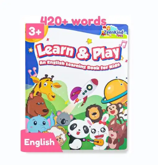 Livres interactifs en anglais, parler et dire apprendre 420 mots livre sonore pour les enfants