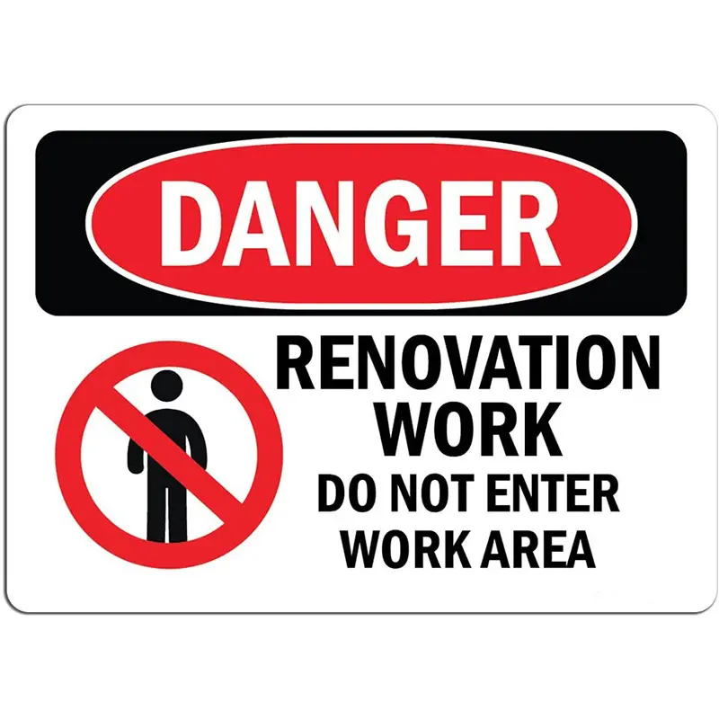Segnale di pericolo OSHA-lavori di ristrutturazione non entrare nell'area di lavoro |
