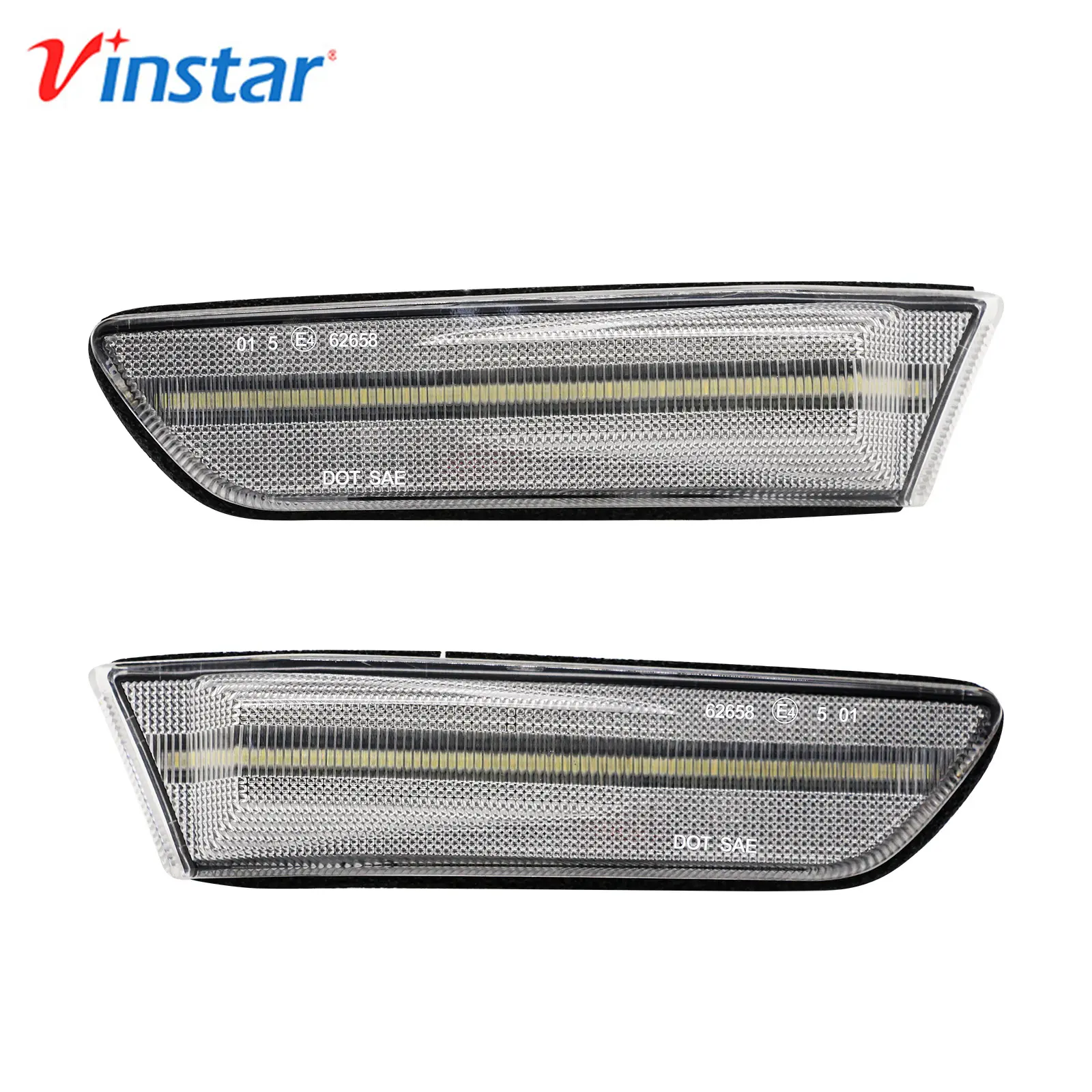 Vinstar 2022 Clear Lens 2 IN 1 bianco e ambra Dynamic LED Side Marker Lamp DOT SAE per Infiniti G35 Sedan Base 2003-2006