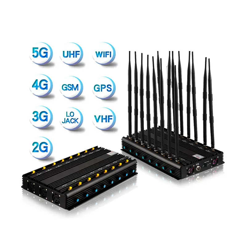 16 антенн настольные устройства для помех сигнала 2G 3G 4G 5G WIFI GPS VHF UHF lodack