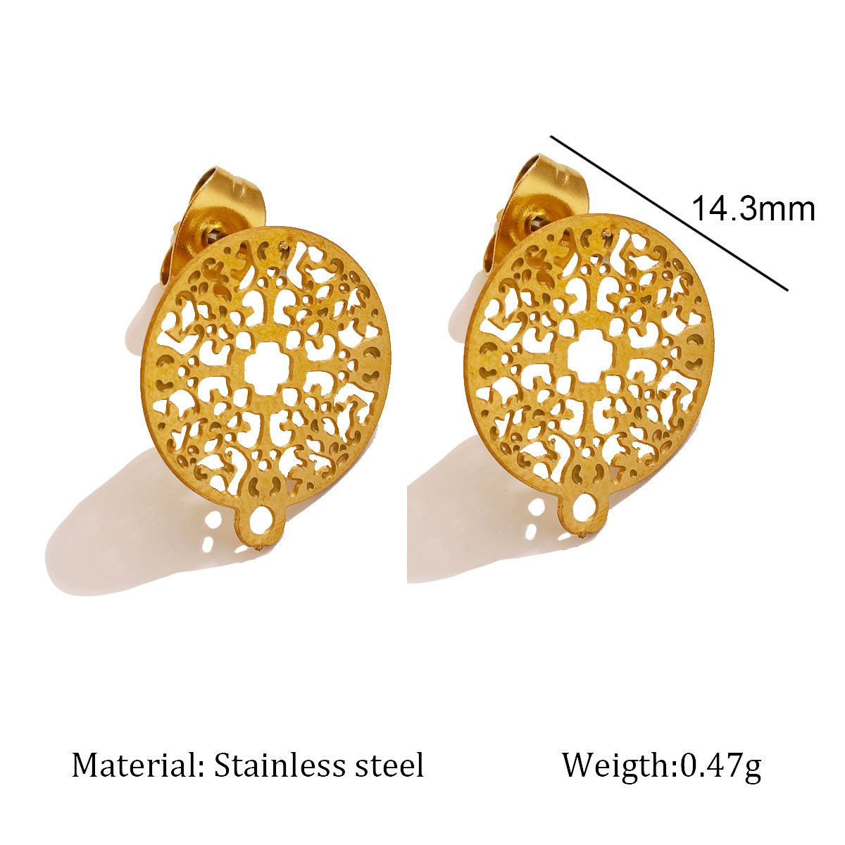 boucles d'oreilles fleur en or 1