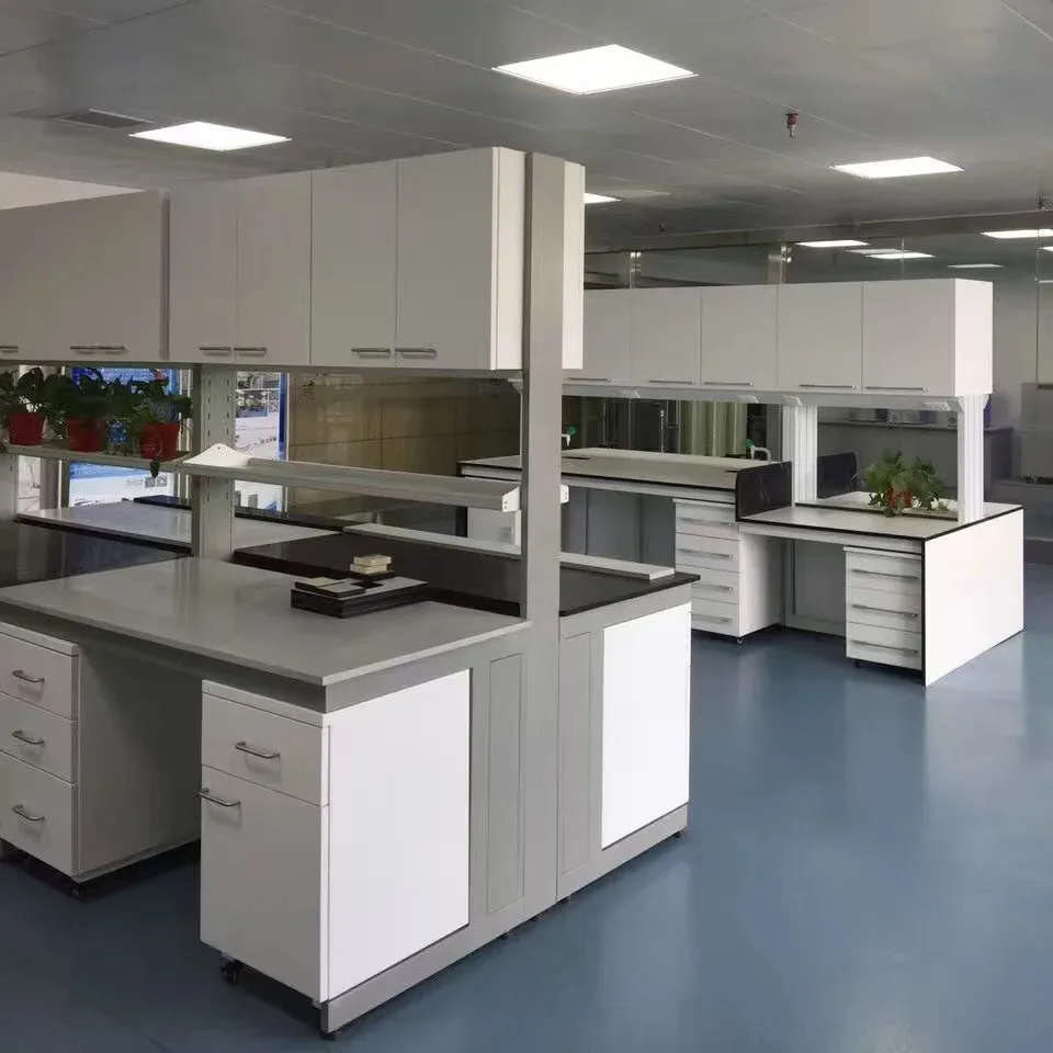 C çerçeve laboratuvar ada masa reaktif raf çekmeceli fiziksel kimya tıp laboratuvar mobilyası okul ve gıda laboratuvarı için
