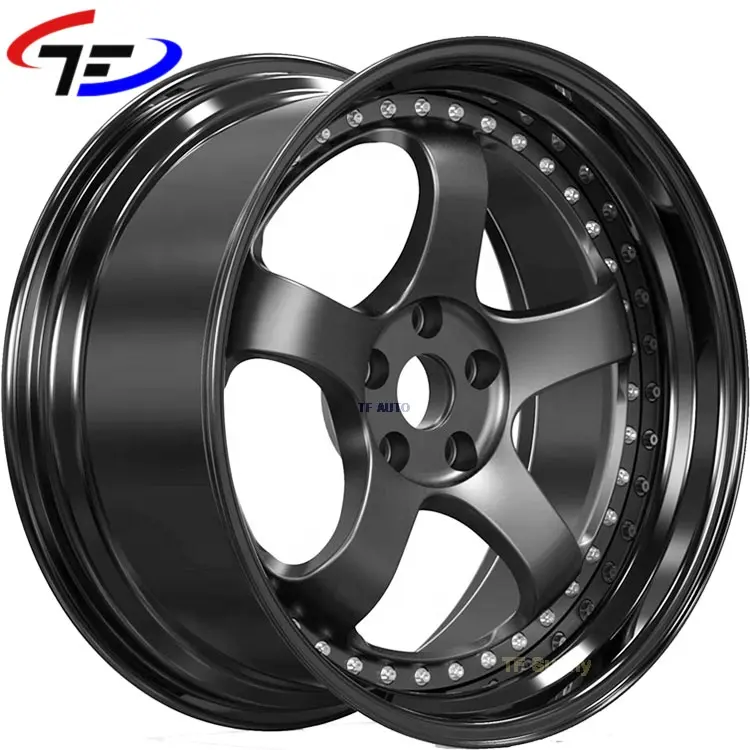 2 peças Escova Barril 5X114 Deep Dish Forjado Liga Jantes Rodas 22 * 12J