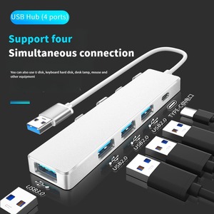 通用串行总线3.0 2.0集线器4端口多分离器适配器类型通用串行总线3.0 2.0便携式TF坞站，适用于苹果笔记本电脑专业电脑附件 - Product Image 5