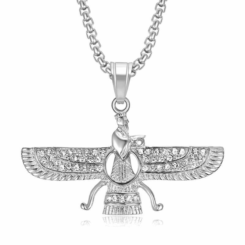 Colgante individual grande de plata