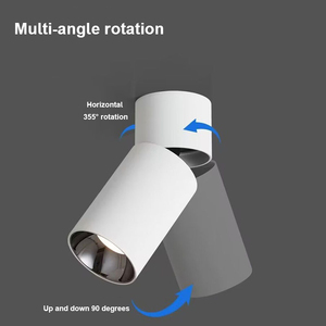 Châu Âu 7W 10W 12W <span class=keywords><strong>Dimmable</strong></span> dẫn xuống đèn có thể gập lại năm năm bảo hành dẫn bề mặt được gắn <span class=keywords><strong>COB</strong></span> downlights - Product Image 3