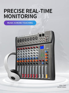 OEM Built-In DSP Reverb ผลดิจิตอล8ช่องผสมเสียงระดับมืออาชีพสำหรับเพลงดีเจคอนโซลเสียง - Product Image 4