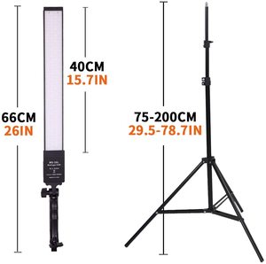 ไฟ LED ถ่ายวิดีโอสองสีหรี่แสงได้,พร้อมขาตั้งกล้องกระเป๋าชุดไฟถ่ายภาพสำหรับกล้องถ่ายวิดีโอสตูดิโอและยูทูป - Product Image 3