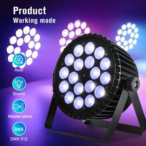 Büyük kepçe 18x18w RGBWAUV Led profesyonel sahne aydınlatma ekipmanları DMX kontrol Par ışık - Product Image 5