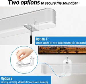 Patentli tasarımlı MOUNTUP Soundbar duvar montajı, seviye ayarlanabilir ses çubuğu braketi - Product Image 4