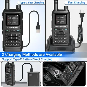 Baofeng-Walkie-talkie de un solo toque, radio bidireccional FM/AM de largo alcance con seis bandas de frecuencia, 999CH UP, 17 Pro, con radio de dos vías, FM/AM, de largo alcance, para la búsqueda de frecuencia, de un solo toque, para el teléfono, de la marca Baofeng - Product Image 4
