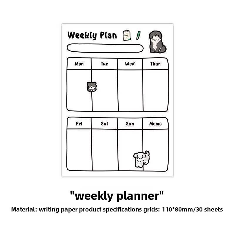 Weekly Planning white