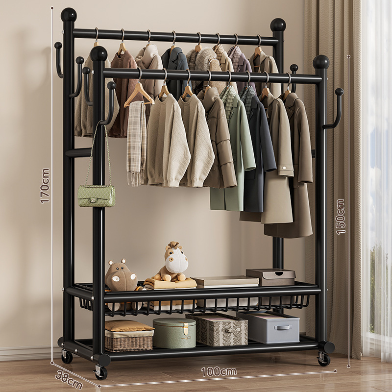 Panier grillagé noir premium - 100 cm - double barre - haute capacité avec wh