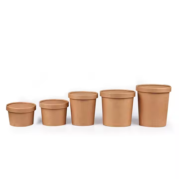 sku-13 Vaso de papel para helado Kraft