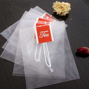 Triángulo de bolsita de té vacío de nylon piramidal con cuerda y etiqueta - Product Image 6