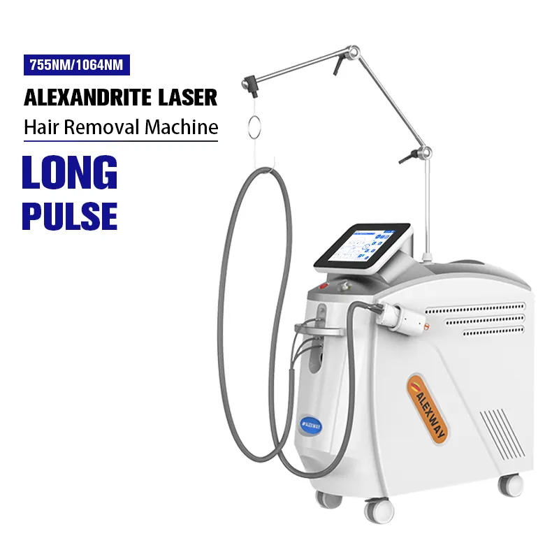 2024 CE RoHs Long Pulse Alexandrite Laser Hair Removal Machine Precio con enfriamiento nd YAG 755nm 1064nm Alexandrite Laser Machine