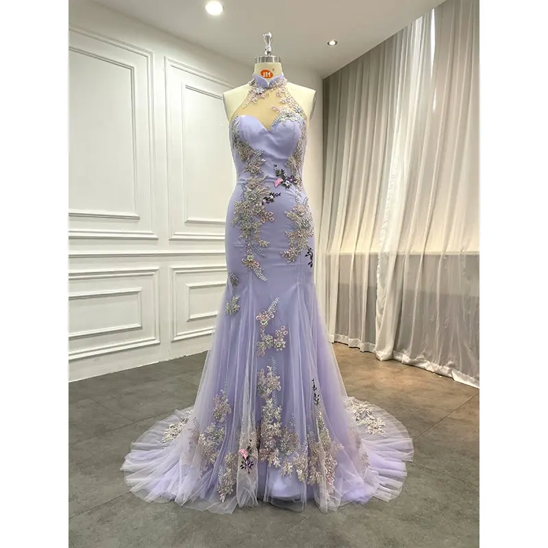 Üreticileri uzun kokteyl parti elbisesi Maxi balo elbise mütevazı Mermaid abiye 2022