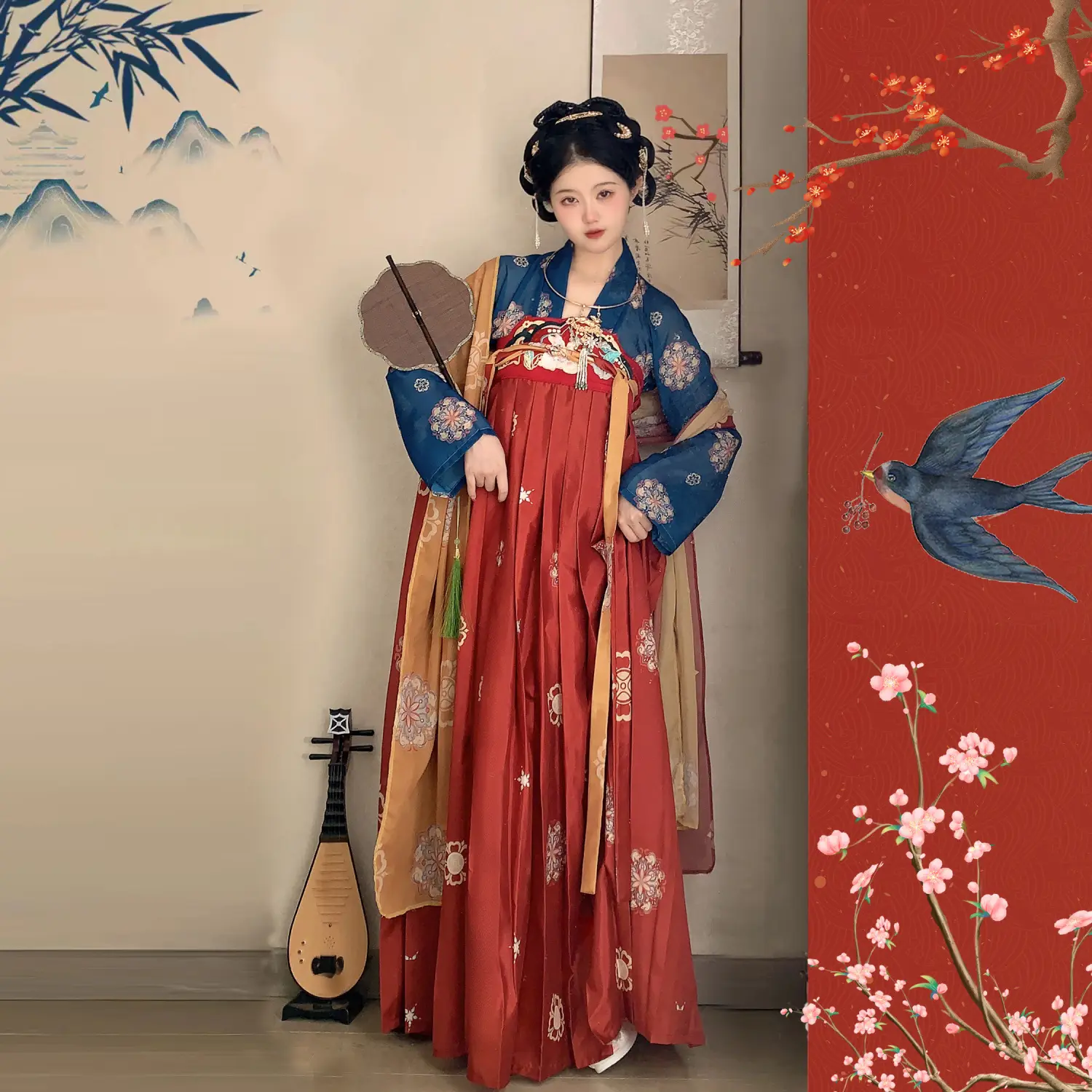 Mujeres Hanfu venta al por mayor hermoso readymade moderno modificado de una pieza chino tradicional mujeres Hanfu vestido para la venta ropa de mujer
