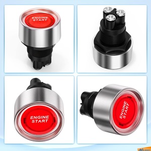 IP67 12V/24V indicatore di accensione per barca da corsa in metallo elettronico 1NO1NC interruttore a combinazione pulsante di avviamento del motore per le regate nautiche - Product Image 2