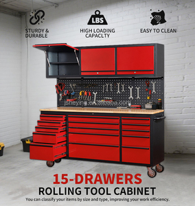 大型移动工具箱72英寸工具箱滚动轮机械师专业工具箱 - Product Image 4