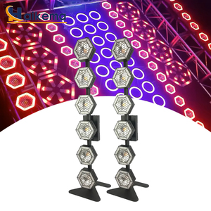 6-Line Hexagon Retro COB Pixel Blinder Light 6*144pcs <strong>RGB</strong> <strong>LED</strong> for DJ Stage Club Lighting Vintage 6-Eyes <strong>LED</strong> Stage Light - Product Image 4
