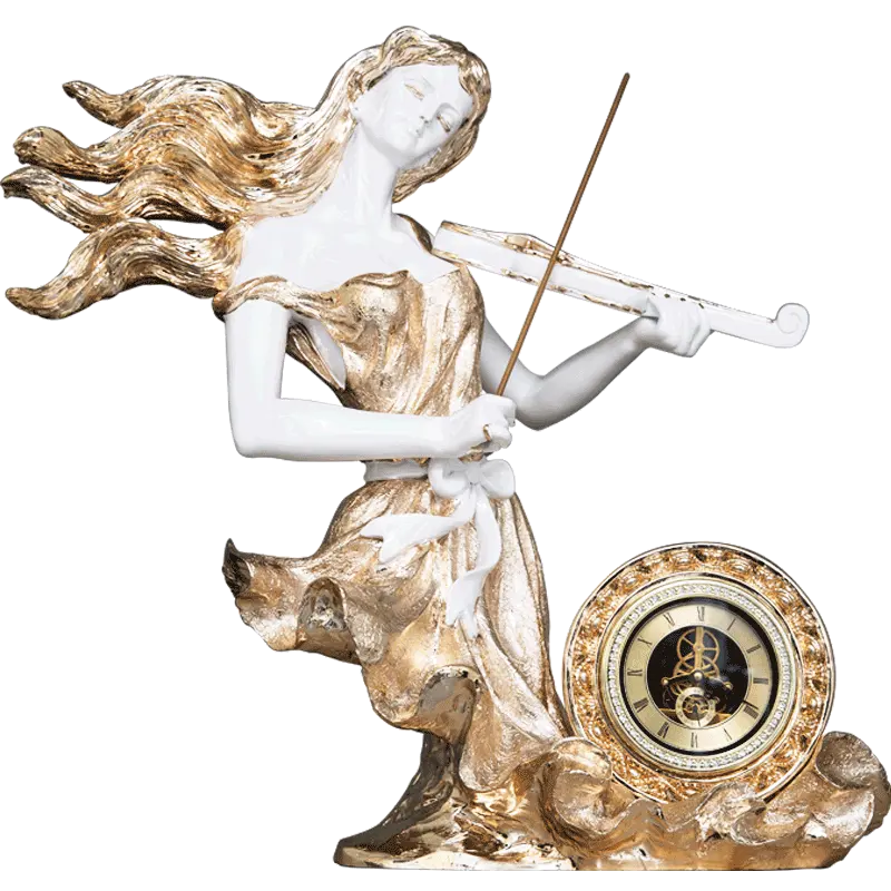 バイオリン樹脂像を演奏するセクシーな女性の家の装飾