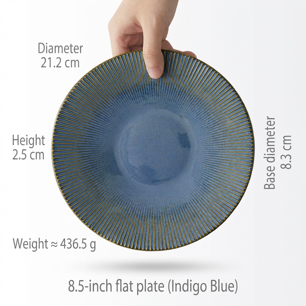 85 inch flat plate dark blue