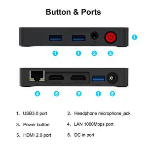 2024 คอมพิวเตอร์ใหม่Intel Gemini Lake N4020 Beelink T5 พร้อมIntel Wireless-AC 9560 รองรับบลูทูธ 5.1 Gamining Mini Pc - Product Image 6